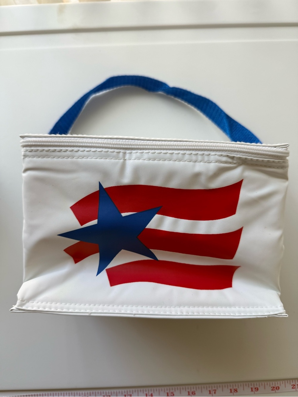 Patriotic White Insulated Lunch Tote Cooler Bag New never used